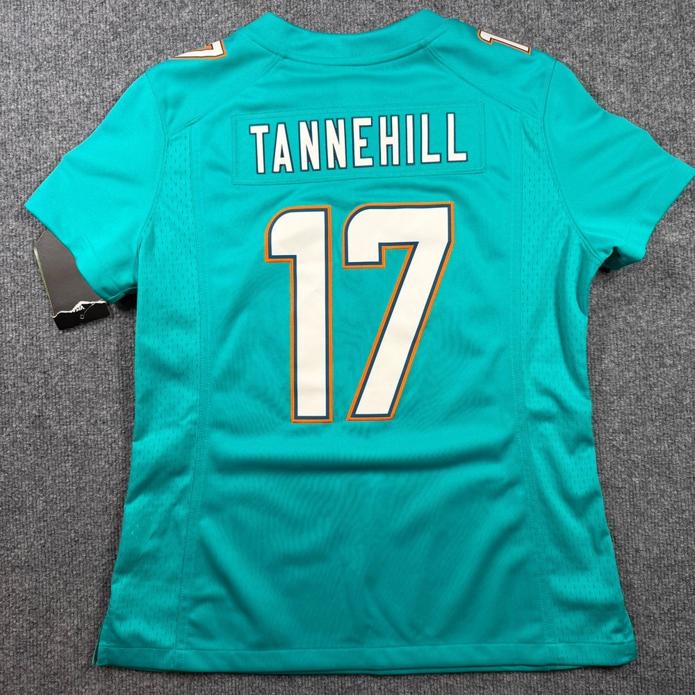 Nike Miami Dolphins Jersey Womens Medium Aqua Ryan Tannehill 17 NFL On Field - Picture 12 of 12